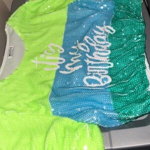 It’s my birthday sequin crop top